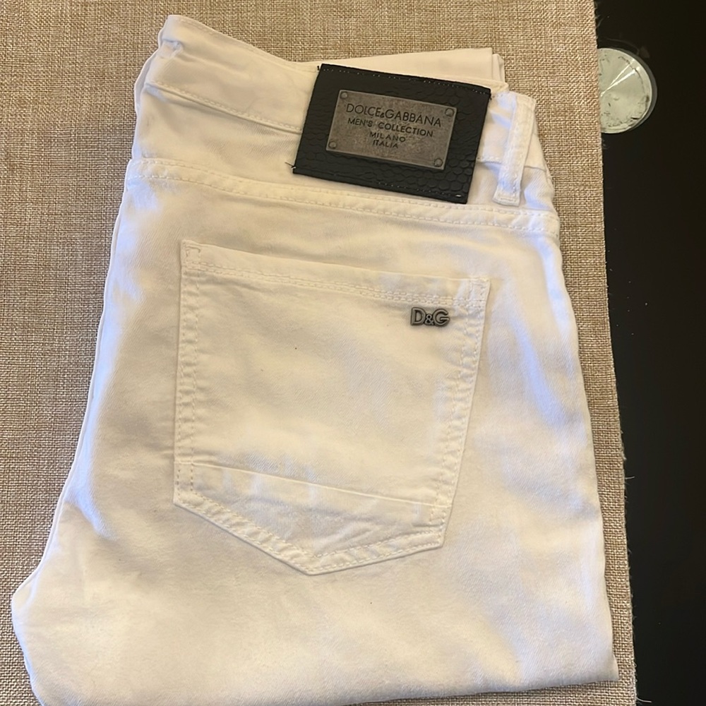 D&G white jeans used
